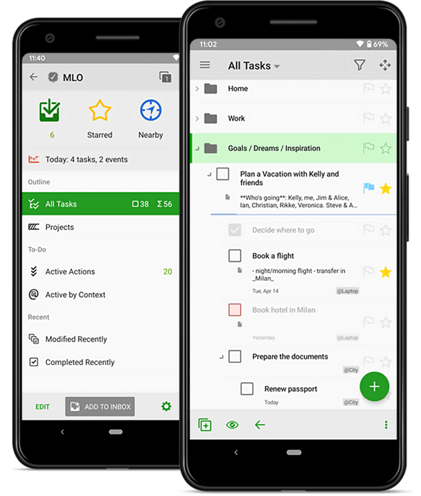 MLO Android all tasks